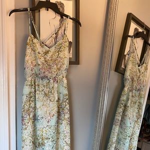 Bcbg floral light blue dress.